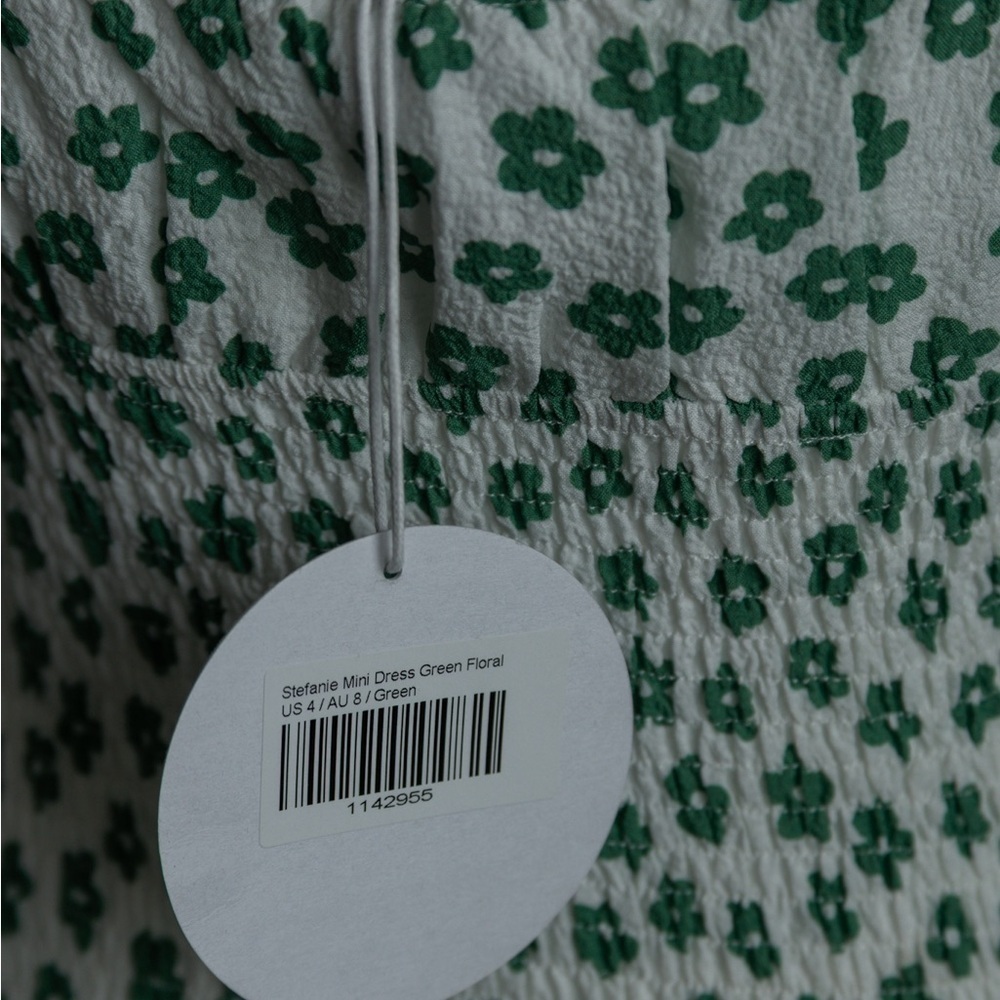 NWT Princess Polly Stefanie Mini Dress Green Floral | US 4 - Picture 7 of 7